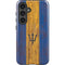 Barbados Flag Dark Wood Galaxy S25 Plus Impact Case
