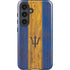 Barbados Flag Dark Wood Galaxy S25 Plus Impact Case
