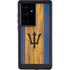 Barbados Flag Dark Wood Galaxy S24 Ultra Waterproof Case