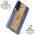 Barbados Flag Dark Wood Galaxy S25 Clear Case