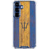 Barbados Flag Dark Wood Galaxy S25 Plus Clear Case