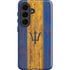 Barbados Flag Dark Wood Galaxy S26 Impact Case