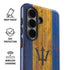 Barbados Flag Dark Wood Galaxy S26 Impact Case