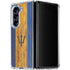 Barbados Flag Dark Wood Galaxy Z Fold5 5G Clear Case