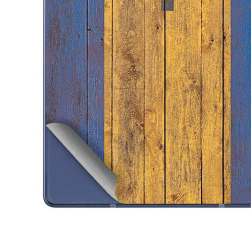 Barbados Flag Dark Wood Galaxy Z Fold6 Skin