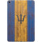Barbados Flag Dark Wood iPad Skins