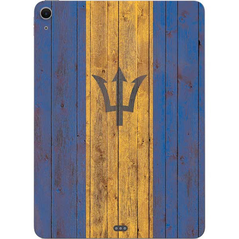 Barbados Flag Dark Wood Apple iPad Air Skin