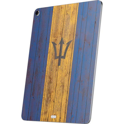 Barbados Flag Dark Wood Apple iPad Air Skin