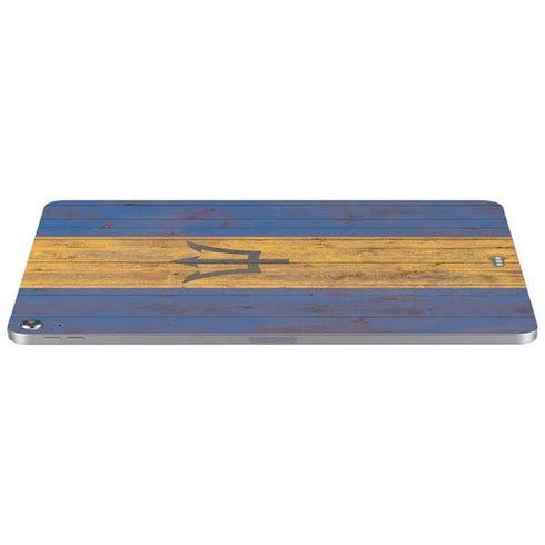 Barbados Flag Dark Wood Apple iPad Air Skin