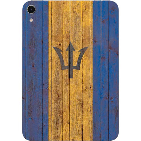 Barbados Flag Dark Wood Apple iPad Mini Skin