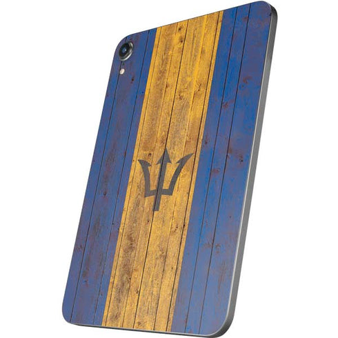 Barbados Flag Dark Wood Apple iPad Mini Skin