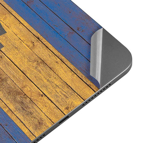 Barbados Flag Dark Wood Apple iPad Mini Skin