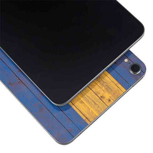 Barbados Flag Dark Wood Apple iPad Mini Skin