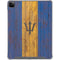 Barbados Flag Dark Wood iPad Cases