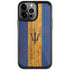 Barbados Flag Dark Wood iPhone Cases