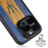 Barbados Flag Dark Wood iPhone 13 Pro Kickstand Case