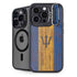 Barbados Flag Dark Wood iPhone 13 Pro Max Kickstand Case