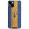 Barbados Flag Dark Wood iPhone 15 Clear Case