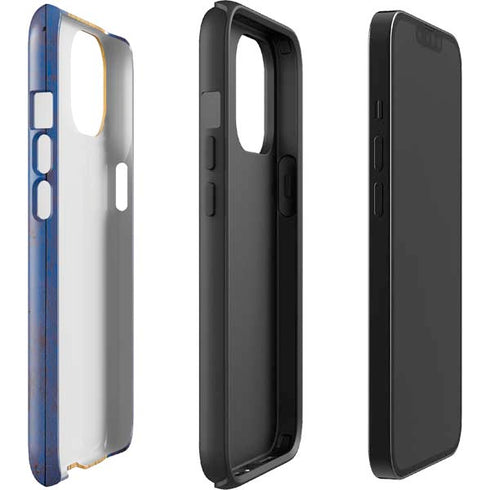 Barbados Flag Dark Wood iPhone 15 Impact Case