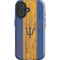 Barbados Flag Dark Wood iPhone 16 Impact Case