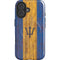 Barbados Flag Dark Wood iPhone 16 Magsafe Impact Case
