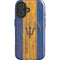 Barbados Flag Dark Wood iPhone 16 Plus Magsafe Impact Case