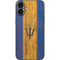 Barbados Flag Dark Wood iPhone 16 Plus Skin