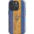 Barbados Flag Dark Wood iPhone 16 Pro Impact Case
