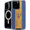 Barbados Flag Dark Wood iPhone 16 Pro MagSafe Case