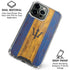 Barbados Flag Dark Wood iPhone 16 Pro Max Clear Case