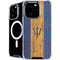 Barbados Flag Dark Wood iPhone 16 Pro Max MagSafe Case