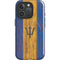 Barbados Flag Dark Wood iPhone 16 Pro Max Magsafe Impact Case