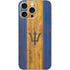 Barbados Flag Dark Wood iPhone 16 Pro Max Skin
