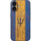 Barbados Flag Dark Wood iPhone 16 Skin