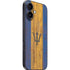 Barbados Flag Dark Wood iPhone 16 Skin