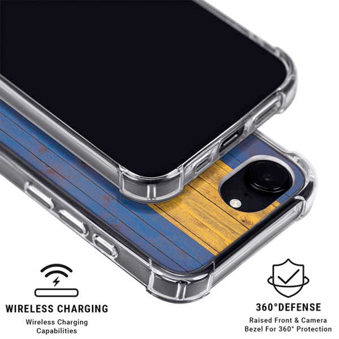 Barbados Flag Dark Wood iPhone 16e MagSafe Case