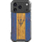 Barbados Flag Dark Wood iPhone 18 Pro Clear Case