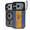 Barbados Flag Dark Wood iPhone 18 Pro Max Kickstand Case
