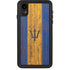 Barbados Flag Dark Wood iPhone Cases