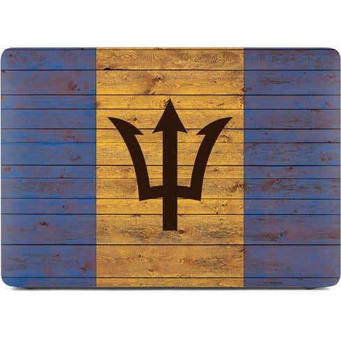Barbados Flag Dark Wood Apple MacBook Air Skin