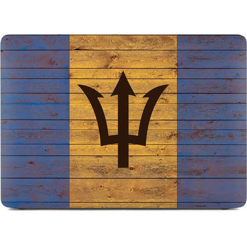 Barbados Flag Dark Wood Apple MacBook Pro 16-inch Skin