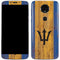 Barbados Flag Dark Wood Moto E5 Plus Skin