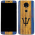 Barbados Flag Dark Wood Moto E5 Plus Skin