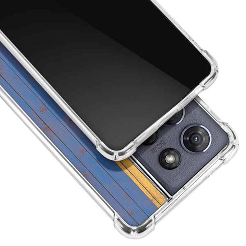 Barbados Flag Dark Wood Moto G 5G (2025) Clear Case