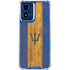 Barbados Flag Dark Wood Moto G 5G (2024) Clear Case