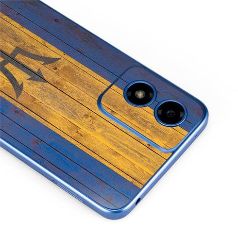 Barbados Flag Dark Wood Moto G Play 4G (2024) Skin