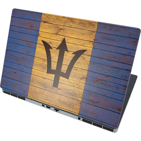 Barbados Flag Dark Wood Dell Precision Skin