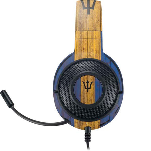 Barbados Flag Dark Wood Razer Kraken X Skin