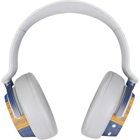 Barbados Flag Dark Wood Surface Headphones Skin