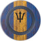 Barbados Flag Dark Wood Wireless Charger Skin